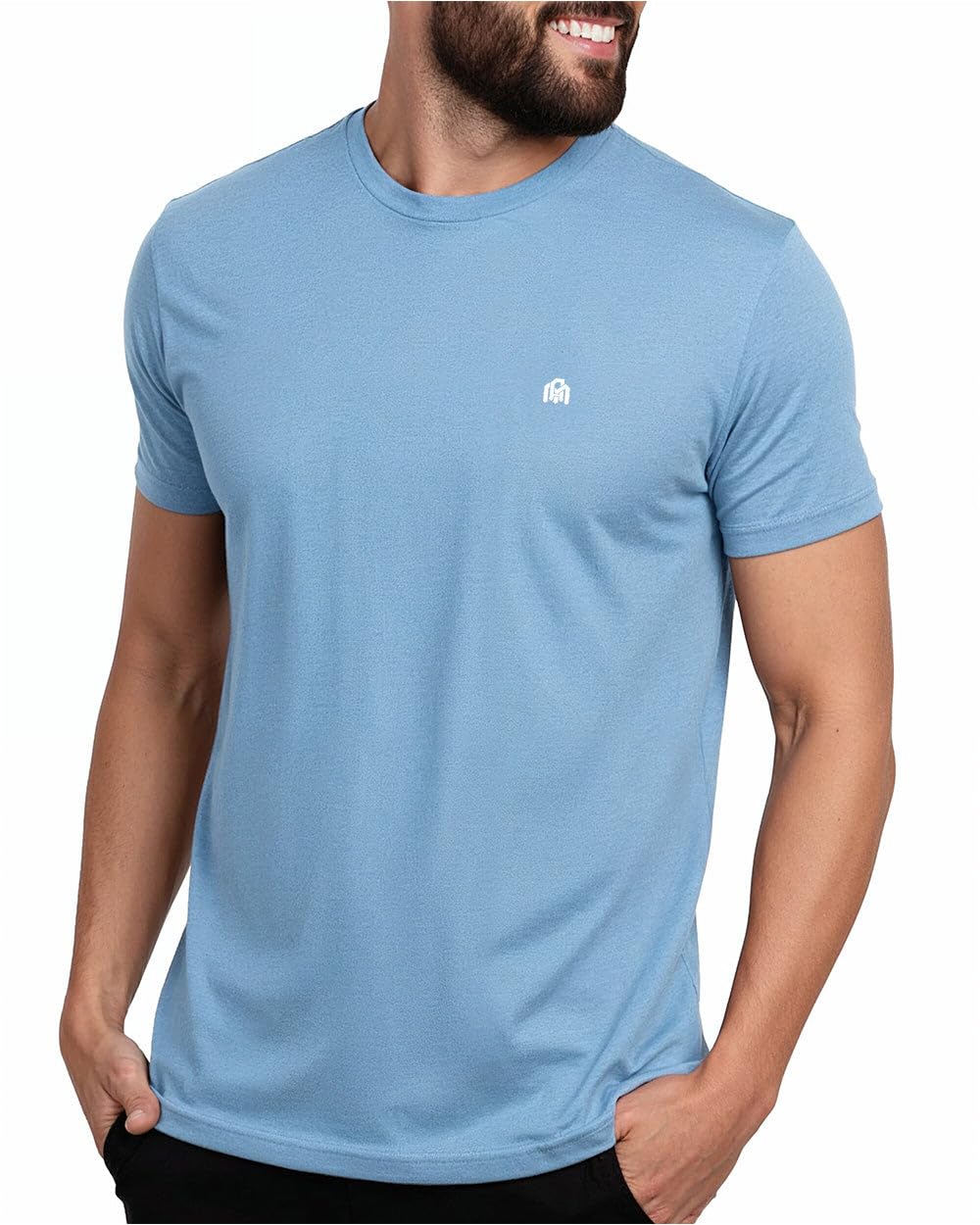 HOTMens T Shirts Soft Cotton Crew Neck Athletic Fit Casual Tees S-4XL | Soft cotton blend casual tee shirts with 4-way stretch - tag-free athletic fit for gym, work & casual wear. A go-to gift.