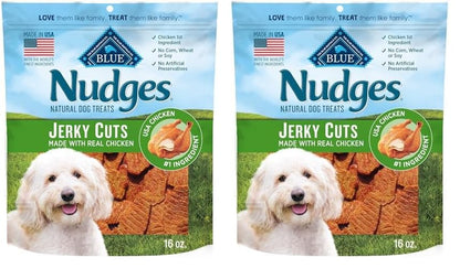 HOTBlue Buffalo Nudges Chicken Jerky Bites Natural Dog Treats, Tender & Meaty Dog Snacks, Healthy Reward or Training Treat, Made in the USA with Real Chicken, No Artificial Preservatives, 16 oz.