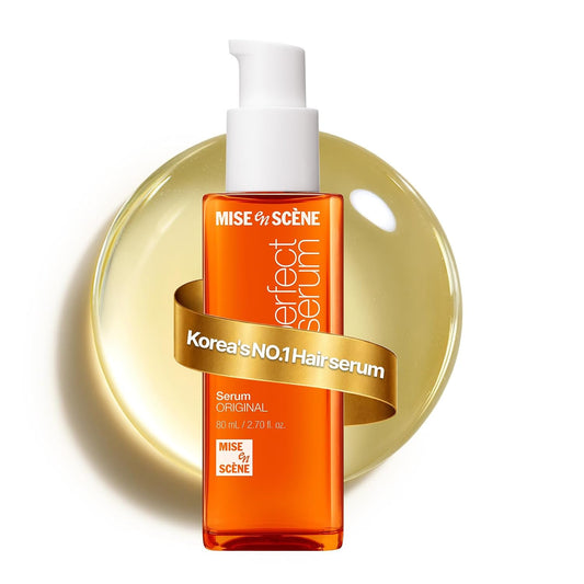 HOTMise En Scene Perfect Serum Original - Heat Protectant Hair Oil for Frizzy & Dry | Argan Oil | Visibly Smooths & Softens | Add Shine All Hair Types | Damage Repair | Fruity Floral Scent, 2.7 Fl Oz.