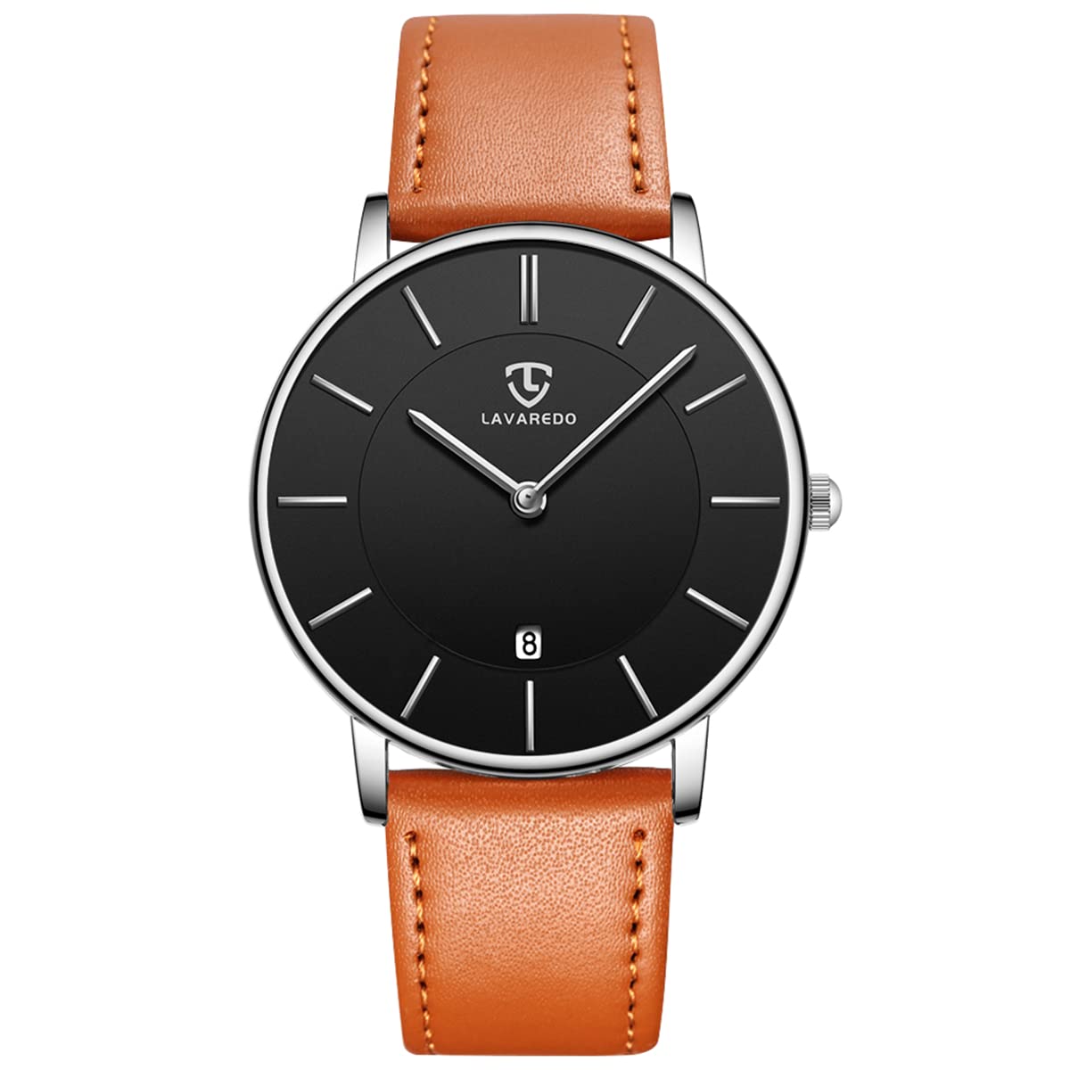 HOTBEN NEVIS Watch, Mens Watch, Minimalist Fashion Simple Wrist Watch Analog Date with Leather Strap