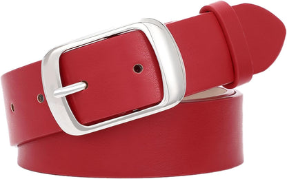 HOTSUOSDEY Women Belts For Jeans Dresses Pants Ladies Leather Waist Belt with Elegant Buckle, Width 1.3"