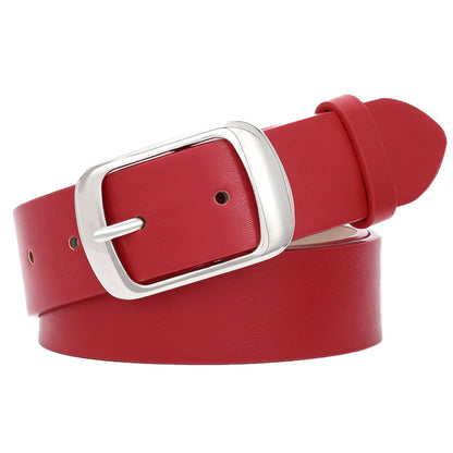HOTSUOSDEY Women Belts For Jeans Dresses Pants Ladies Leather Waist Belt with Elegant Buckle, Width 1.3"