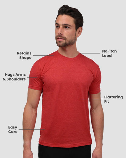 HOTMens T Shirts Soft Cotton Crew Neck Athletic Fit Casual Tees S-4XL | Soft cotton blend casual tee shirts with 4-way stretch - tag-free athletic fit for gym, work & casual wear. A go-to gift.