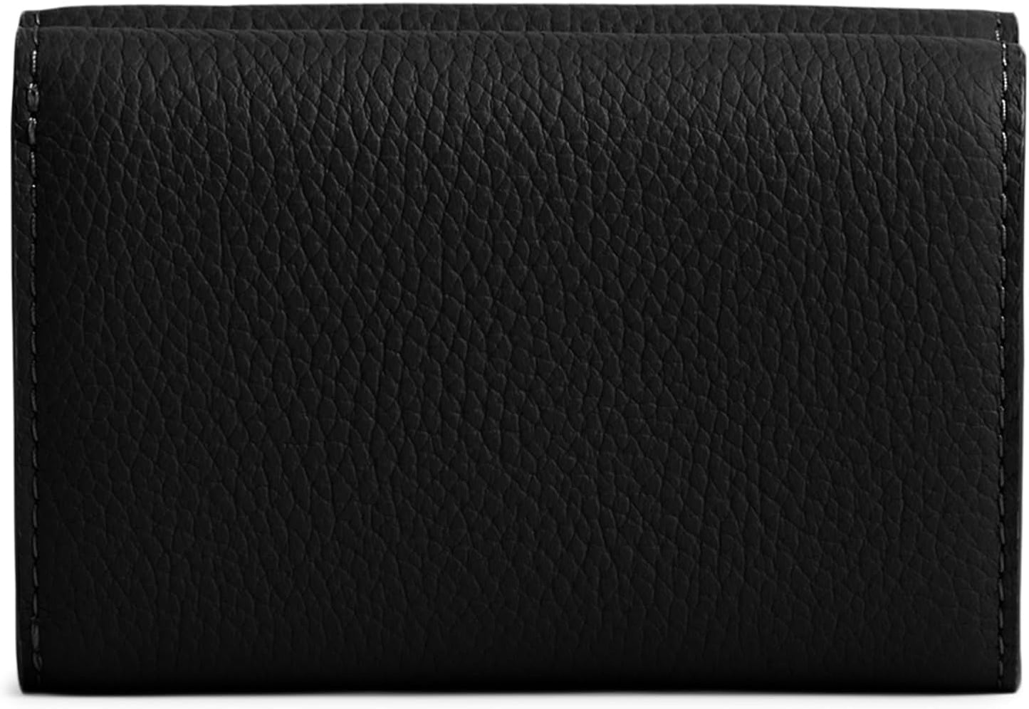 HOTCOACH Polished Pebble Leather Essential Mini Trifold Wallet Black One Size
