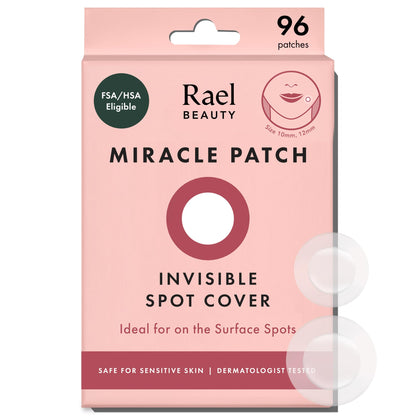 HOTRael Miracle Invisible Spot Cover Hydrocolloid Acne Pimple Patches (96 Ct) | Ultra-Thin Patch for Face, Absorbs Fluid From Blemishes, Facial Sticker, Korean Skin Care, Pore Care, 2 Sizes