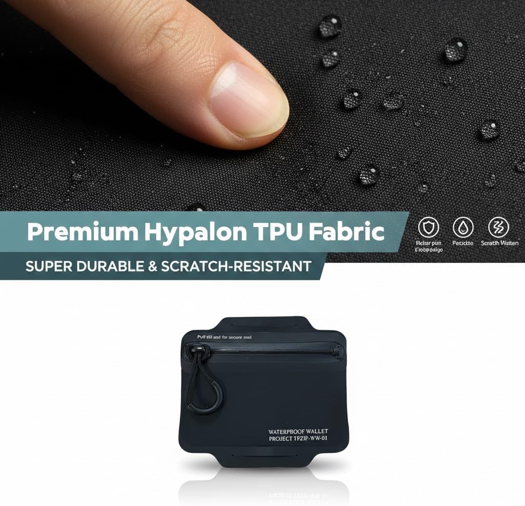 HOTWaterproof Wallet with Hypalon TPU Composite & TOPAZ Submersible Wallet Protection for Keys, Cards