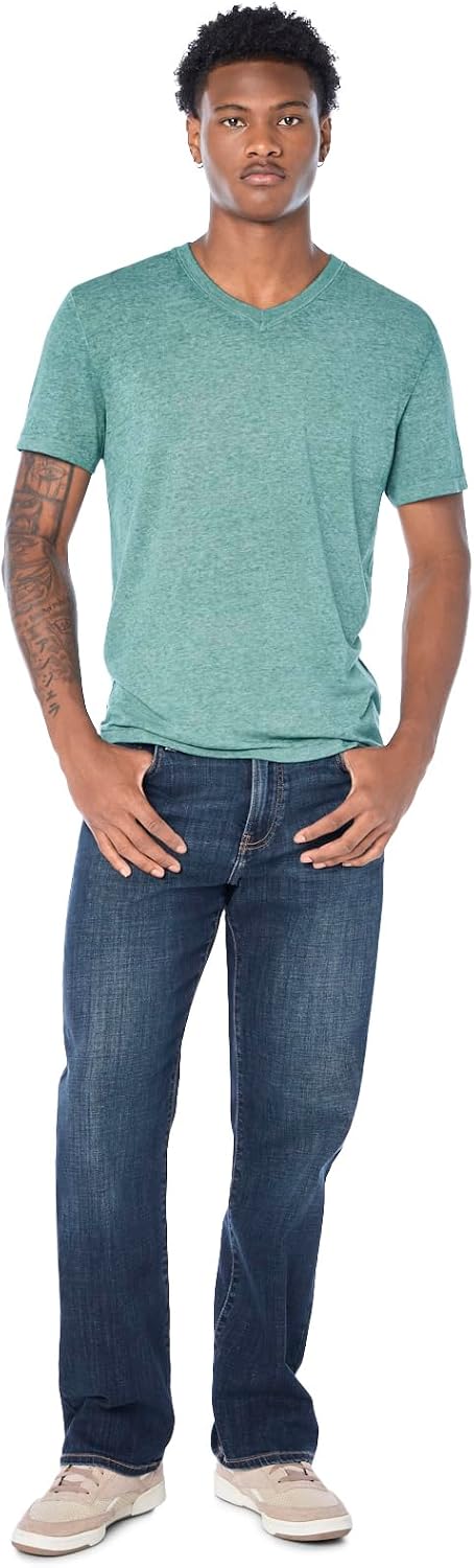 HOTLucky Brand Men's Venice Burnout V Neck Tee