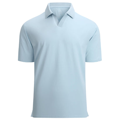 HOTEsabel.C Jacquard Golf Shirts for Men Dry Fit Short Sleeve Collared Polo | Moisture Wicking, Athletic Fit, 4-Way Stretch for Comfort, Wrinkle Free, Lightweight, Ideal for Golf, Casual & Work Wear