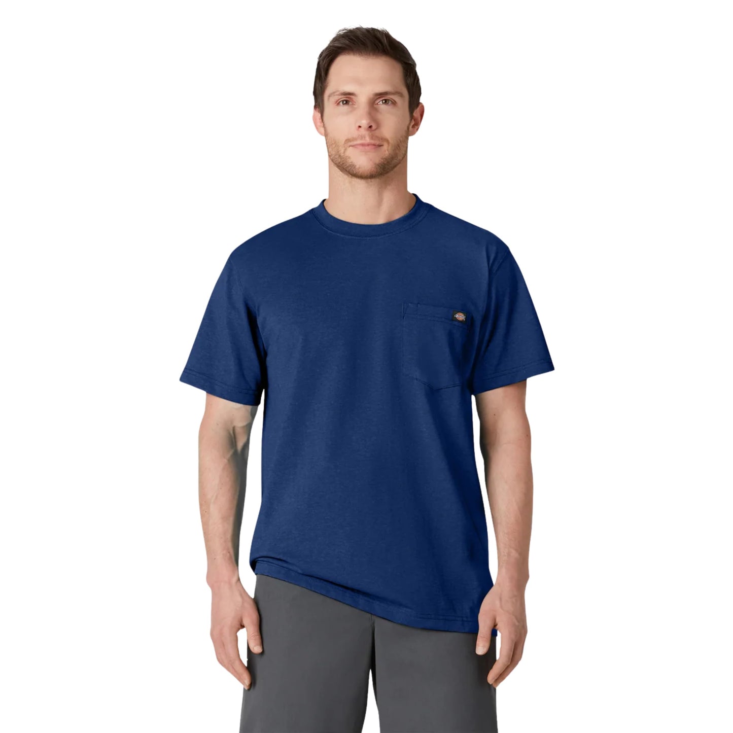 HOTDickies Men's Heavyweight Heathered Short Sleeve Pocket T-Shirt