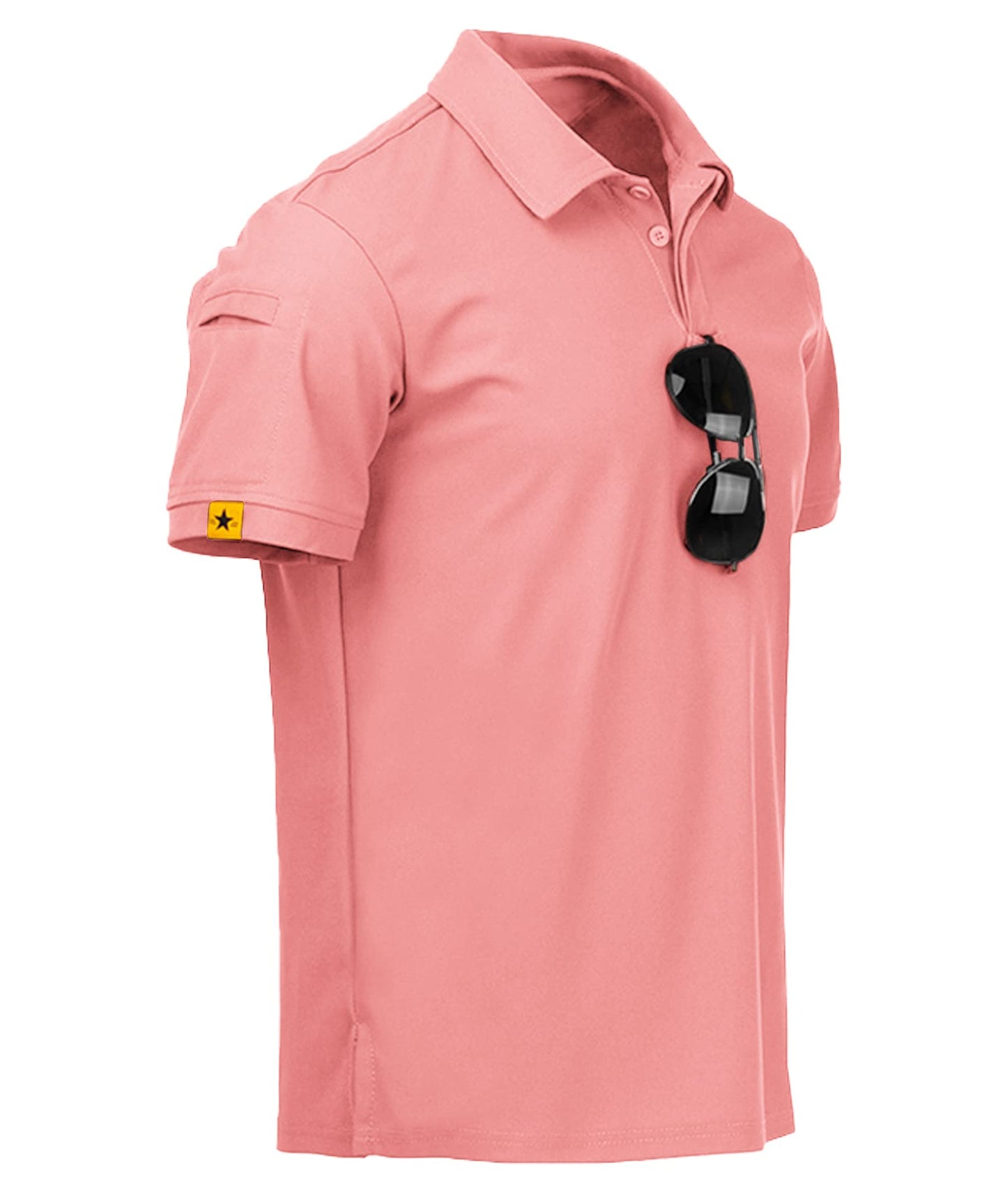 HOTV VALANCH Mens Polo Shirts Short Sleeve Moisture Wicking Golf Polo Athletic Collared Shirt Tennis T-Shirt Tops