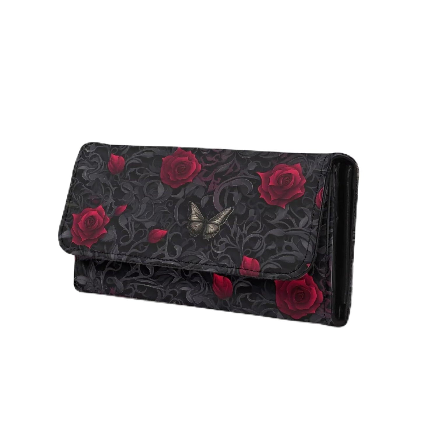 HOTNovelty Jeans Print Womens Wallets Leather Clutch, Vintage Denim Block Patch Design Long Wallet for Women Blue Credit Card Holder with Coin Purse ID Window