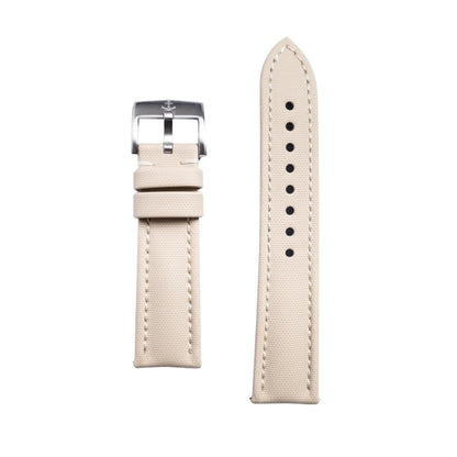 HOTAnchor Strap Co | Classic Sailcloth Watch Strap | Marine-Grade Outer + Caoutchouc Rubber Lining | Water-Resistant | Brushed 316L Stainless Steel Buckle | Fits 6.25–8.25in Wrists