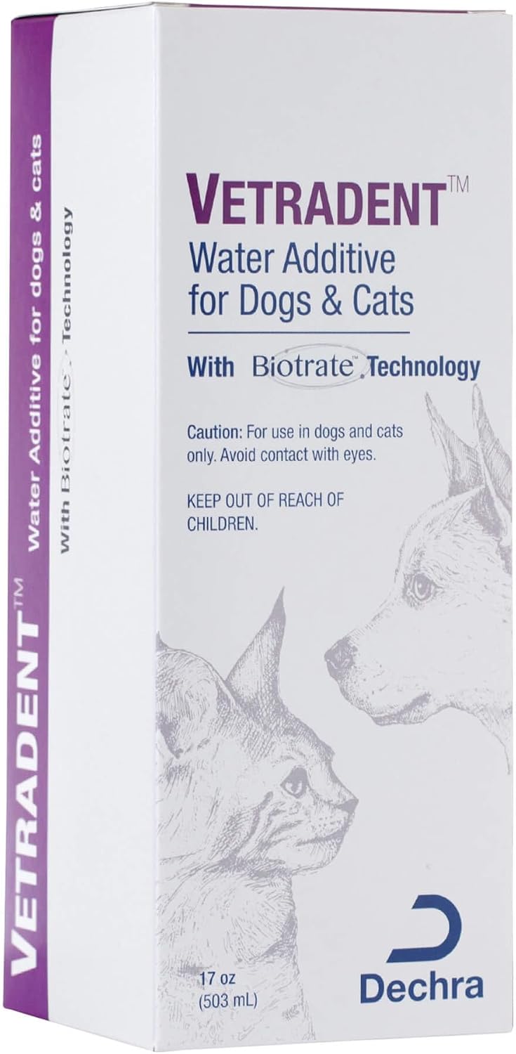 HOTVetradent Water Additive, 17 oz | Biotrate™ Technology; Xylitol-Free, Alcohol-Free; Packaging May Vary