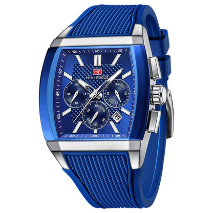 HOTMF MINI FOCUS Men's Watch Analog Fashion Wrist Watch, Tonneau Watch for Men with Chronograph,Ideal for Sports Enthusiasts and Daily Wear