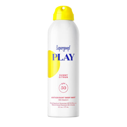 HOTSupergoop! PLAY Antioxidant Body Mist w/Vitamin C - 6 fl oz - SPF 50 PA++++ Broad Spectrum Sunscreen - Body Spray - Great for Active Days - Sunny Citrus