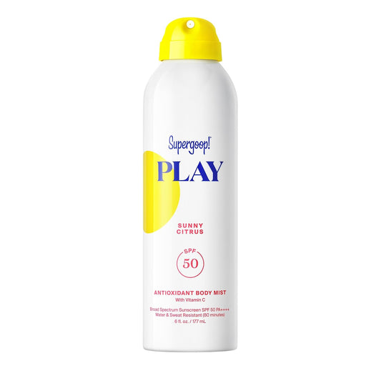 HOTSupergoop! PLAY Antioxidant Body Mist w/Vitamin C - 6 fl oz - SPF 50 PA++++ Broad Spectrum Sunscreen - Body Spray - Great for Active Days - Sunny Citrus
