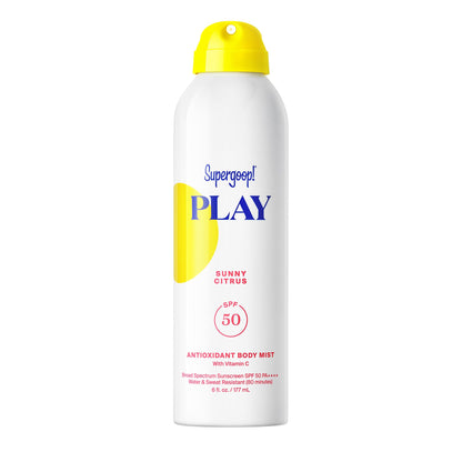 HOTSupergoop! PLAY Antioxidant Body Mist w/Vitamin C - 6 fl oz - SPF 50 PA++++ Broad Spectrum Sunscreen - Body Spray - Great for Active Days - Sunny Citrus