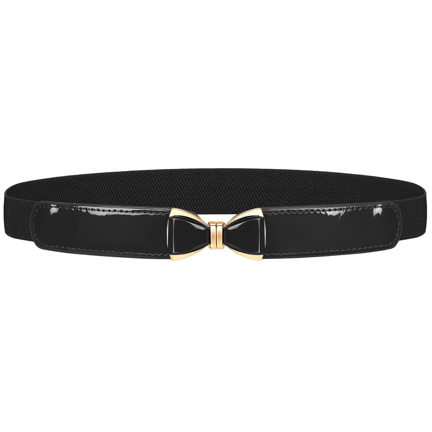 HOTVONMELLI Womens Skinny Elastic Belt Stretchy Bow Belt for Women Dresses Thin Waist Ladies Belts