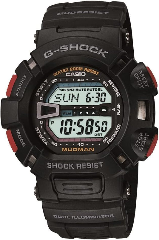 HOTCasio G-Shock Mudman Super Dual Illuminator Men's Quartz 52mm Digital Watch G9000-1V