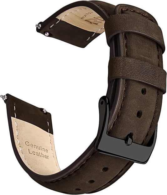 HOTRitche Christmas Gift Quick Release Leather Watch Bands Genuine Watch Straps for Men Women Top Grain Leather Watch Strap, White Elephant Gifts, Stocking Stuffers for Men, Father's Day gifts
