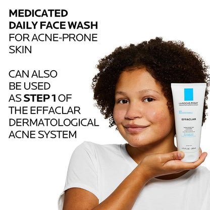HOTLa Roche-Posay Effaclar Medicated Gel Cleanser, 2% Salicylic Acid Cleanser + LHA + Glycerin, Foaming Acne Face Wash, Helps Clear & Prevent Acne Breakouts, Oil Free, Targets Excess Oil