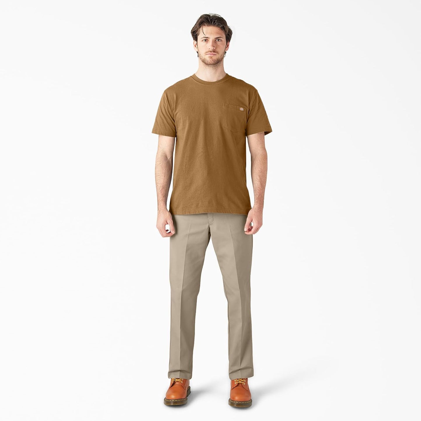 HOTDickies Men's Heavyweight Heathered Short Sleeve Pocket T-Shirt
