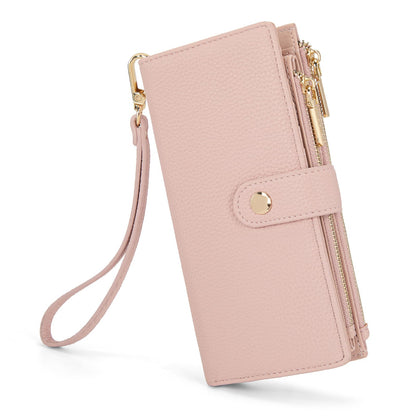 HOTMontana West Women's Wristlet Wallets, Card Cases & Money Organizers Large Phone Wristlet Wallets for Women Minimalist Credit Card Clutch Wallet Ladies Female with Double Zipper Purses and ID Window