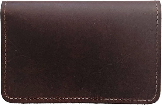 HOTRustic Hickory Leather Top Stub Checkbook Cover
