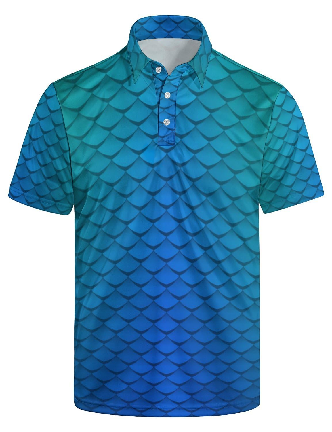 HOTGolf Polo Shirts for Men Funny Print Quick Dry Short Sleeve Performance Golf Shirts Moisture Wicking Polo Shirts