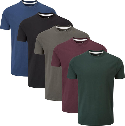 HOTCharles Wilson Men's 5 Pack Crew Neck T-Shirt