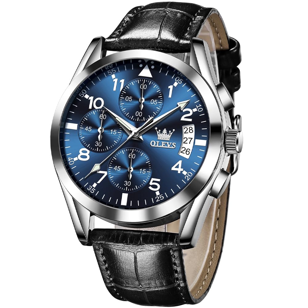 HOTOLEVS Mens Watches Stylish Chronograph Waterproof Luminous Silicon Strap Multifunction Watches for Men Business Men Wrist Watch