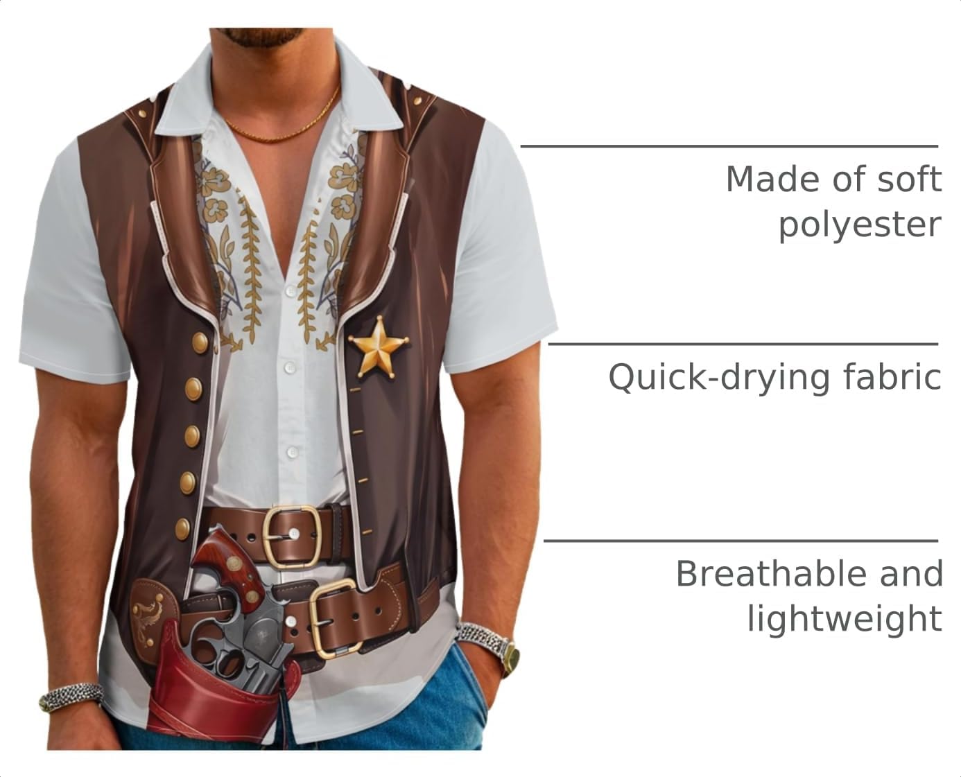HOTDFZ Funny Hawaiian Shirts for Men Summer Beach Short Sleeve Button Down Shirt Theme Party Shirt