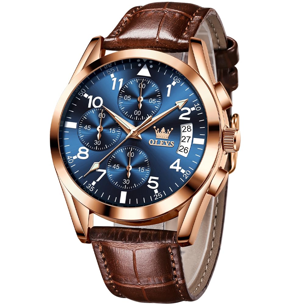 HOTOLEVS Mens Watches Stylish Chronograph Waterproof Luminous Silicon Strap Multifunction Watches for Men Business Men Wrist Watch