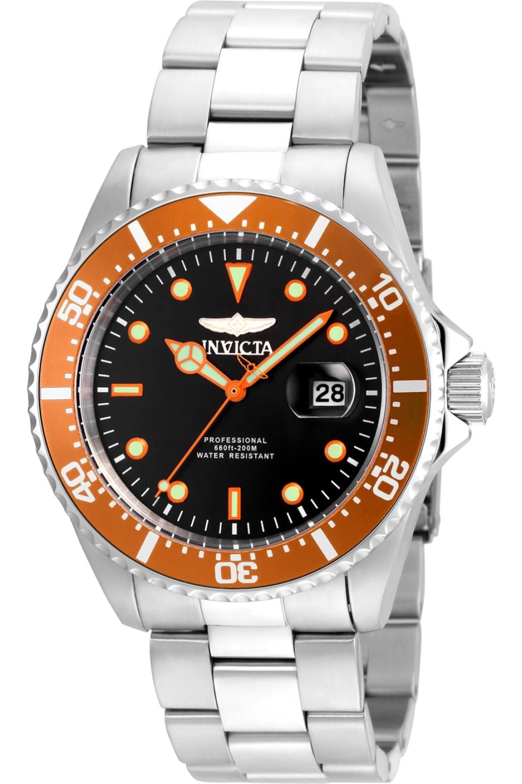 HOTInvicta Men's 22019 Pro Diver Analog Display Quartz Silver Watch