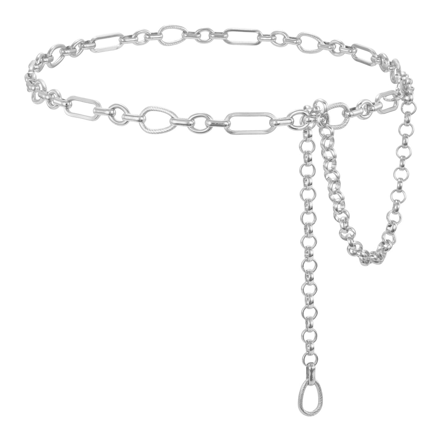 HOTWHIPPY Metal Waist Chain Belt Women Adjustable Body Link Belts Ladies Fashion Chain for Jeans Dress