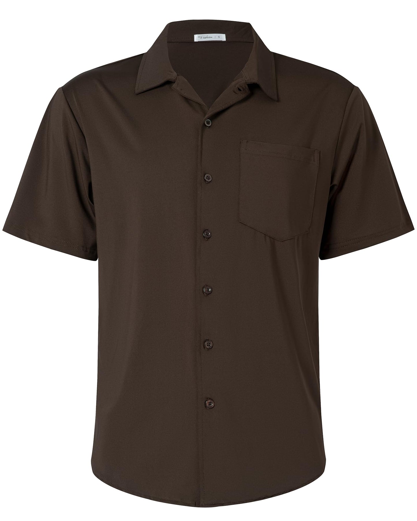 HOTBOJIN Men's Hawaiian Wrinkle Free Short Sleeve Button Down Tropical Floral Beach Vacation Shirt