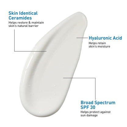 HOTCeraVe Ultra-Light Moisturizing Lotion With SPF 30, Daily Face Moisturizer with SPF, Formulated with Hyaluronic Acid & Ceramides, Broad Spectrum SPF, Oil Free, Matte Finish, 1.7 Ounce