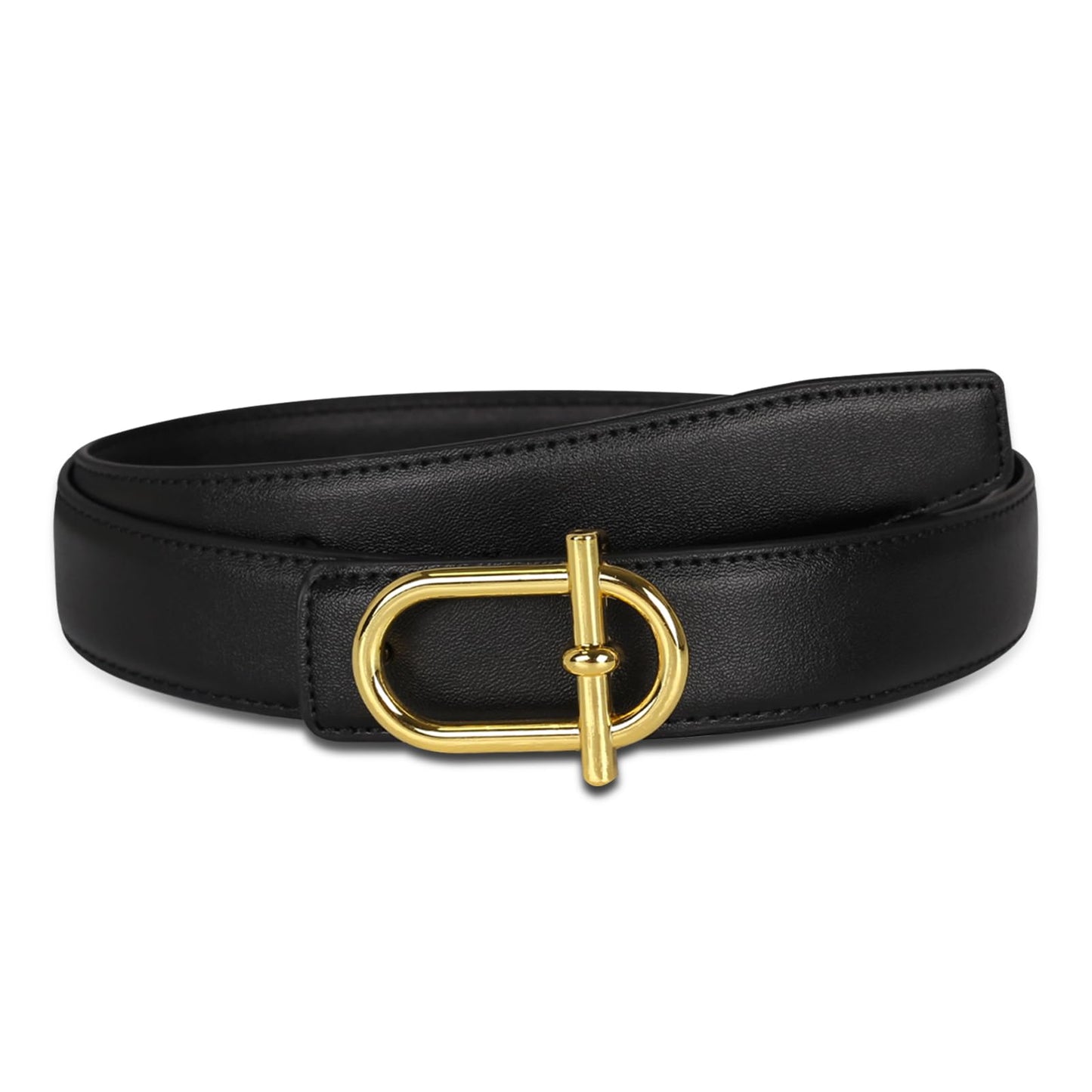 HOTAurolran Women's Leather Belt with Buckle - Ideal for Dresses, Jeans, and Coats