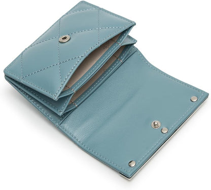 HOTMatin Kim, Puff Quilt Wallet for Women (Blue)
