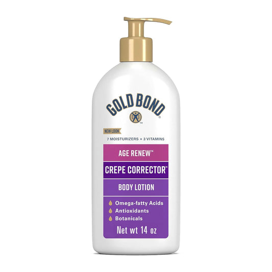 HOTGold Bond Age Renew Crepe Corrector Body Lotion, Replenishing & Smoothing Formula, Gold Bond Crepe Corrector Body Lotion, 14 oz
