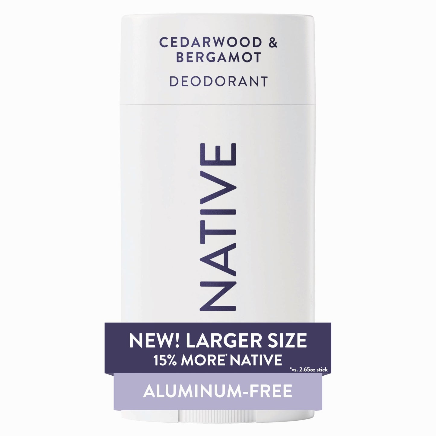 HOTNative Aluminum Free Deodorant, Cashmere & Rain, Large Size Stick, 72 Hour Odor Control, for Women & Men, Contains Naturally Derived Ingredients, 3.1 oz