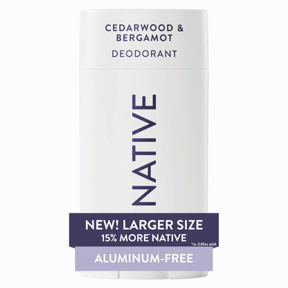 HOTNative Aluminum Free Deodorant, Cashmere & Rain, Large Size Stick, 72 Hour Odor Control, for Women & Men, Contains Naturally Derived Ingredients, 3.1 oz