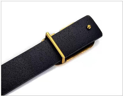 HOTRLINEA Women's Casual Genuine Leather Belts for Jeans Dress Set Coat Pants, Fashion Waist Belts with V-Style Gold Buckle (Color : Camel, Size : 26"-36" Waist Adjustable)