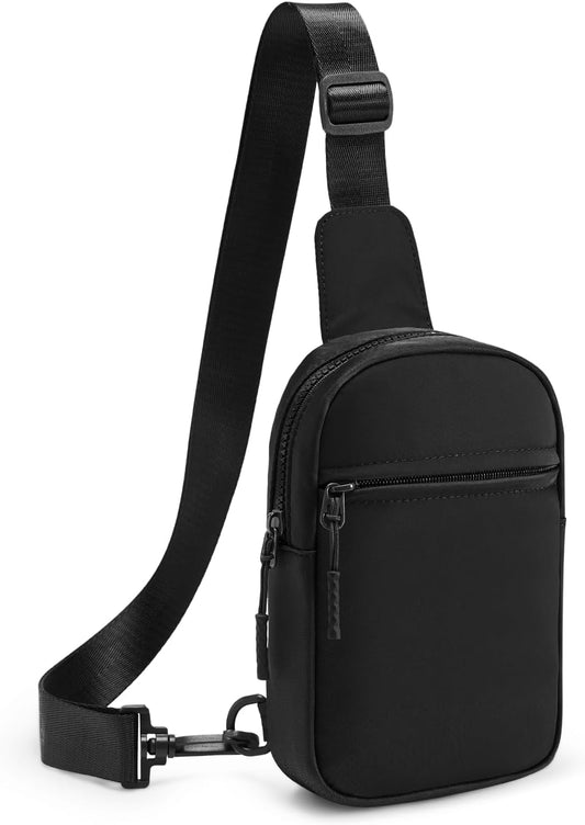 HOTCHOLISS Small Sling Bag for Women and Men, Crossbody Bags Trendy Fanny Packs Chest Bag with Extended Strap