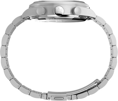 HOTTimex Men's Waterbury Chronograph 42mm Watch - Stainless Steel Bracelet Black Dial Stainless Steel Case