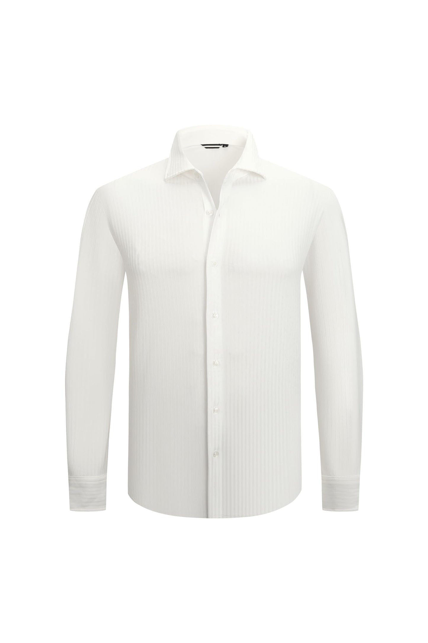 HOTSAMERM Mens Dress Shirt Stretch Wrinkle Free Casual Button Down Shirts | 4-Way Stretch & Moisture Wicking Performance Shirt for Business, Wedding, Work, Church, Easy Care Lightweight & Breathable