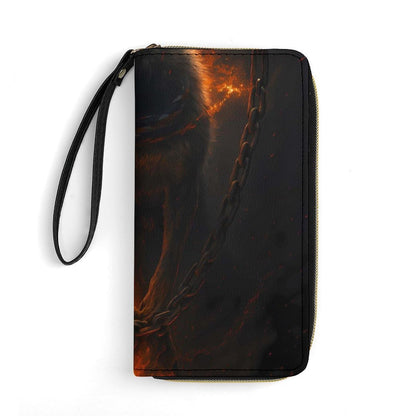 HOTRural Style Highland Cow Sunflower Collage Pattern Clutch Purse Leather Large Capacity Wristlet Leather Wallet