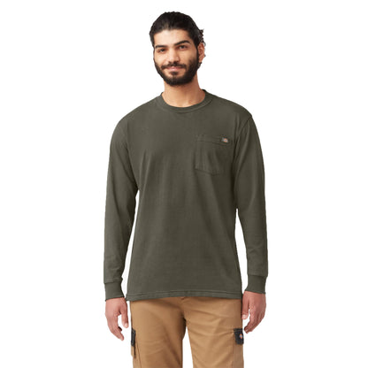 HOTDickies Men's Big and Tall Long Sleeve Heavyweight Crew Neck