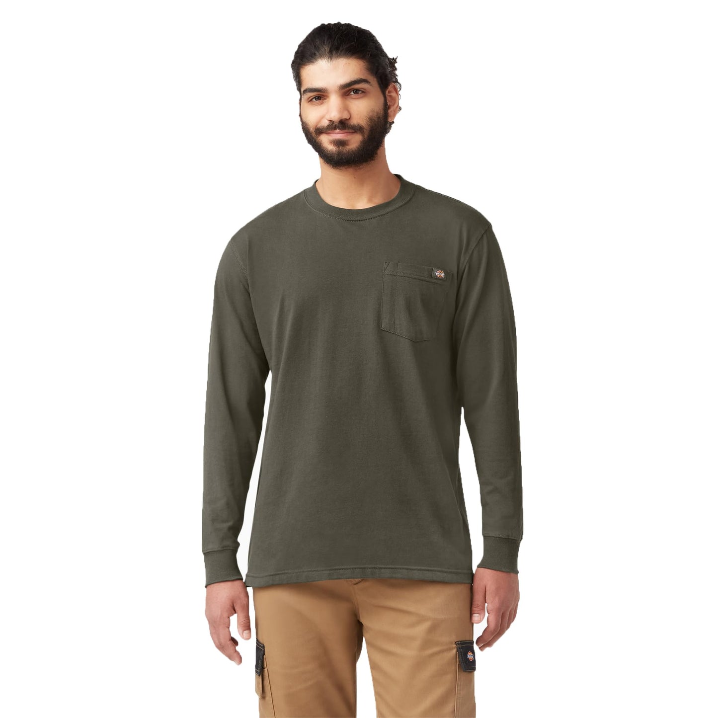 HOTDickies Men's Big and Tall Long Sleeve Heavyweight Crew Neck