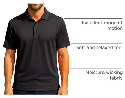 HOTGolf Shirts for Men Regular and Big and Tall Size Golf Polos Dry Fit Mens Polo Shirts Short Sleeve